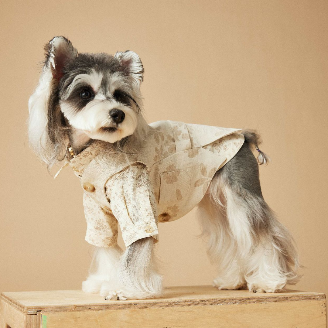 Gilet Elegante Stile Abito Vintage con  Stampa Floreale