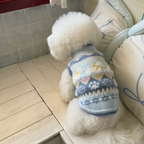 maglione invernale per cani Fair Isle per ista posteriore