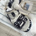 Felpa a Due Zampe con Design a Contrasto Effetto Denim a Stelle