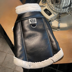 Cappottino Gilet in Ecopelle Effetto Pelliccia di Coniglio Stile Aviatore
