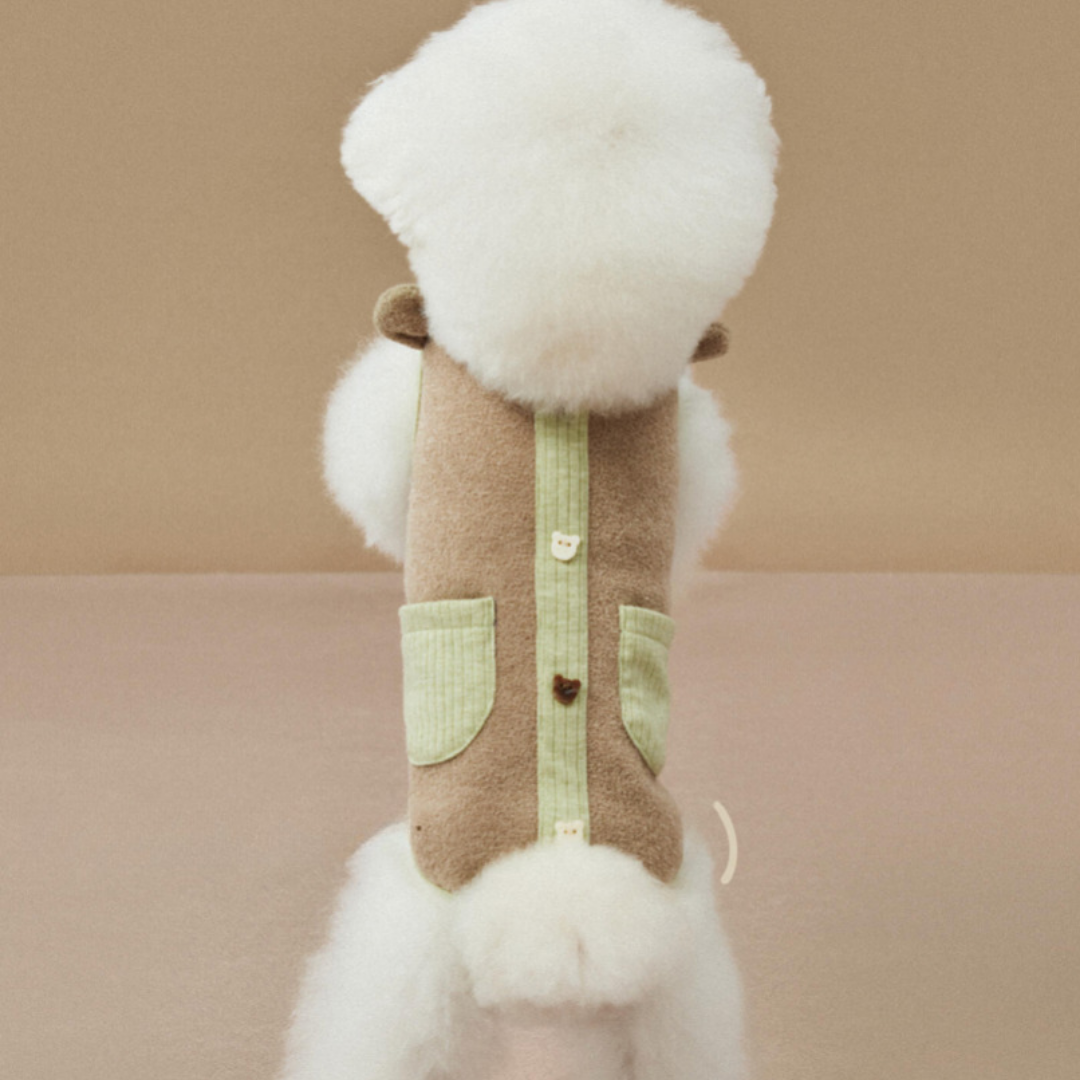 Gilet Termico con Passanti per Zampe Posteriori – Design a Orsetto
