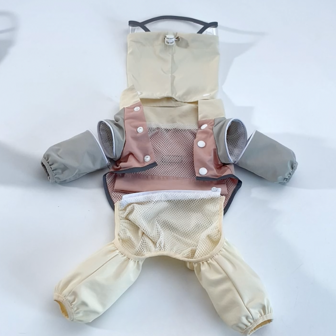 Impermeabile Multifunzionale  Giacca Outdoor Antivento con Cappuccio e Gambe Rimovibili