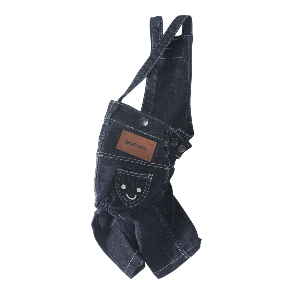 Salopette in Denim con Bretelle Incrociate Girovita Regolabile Casual Comfort Versatile