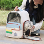 Zaino Trasportino per Cani e Gatti Zaino Pieghevole Funzionale Traspirante