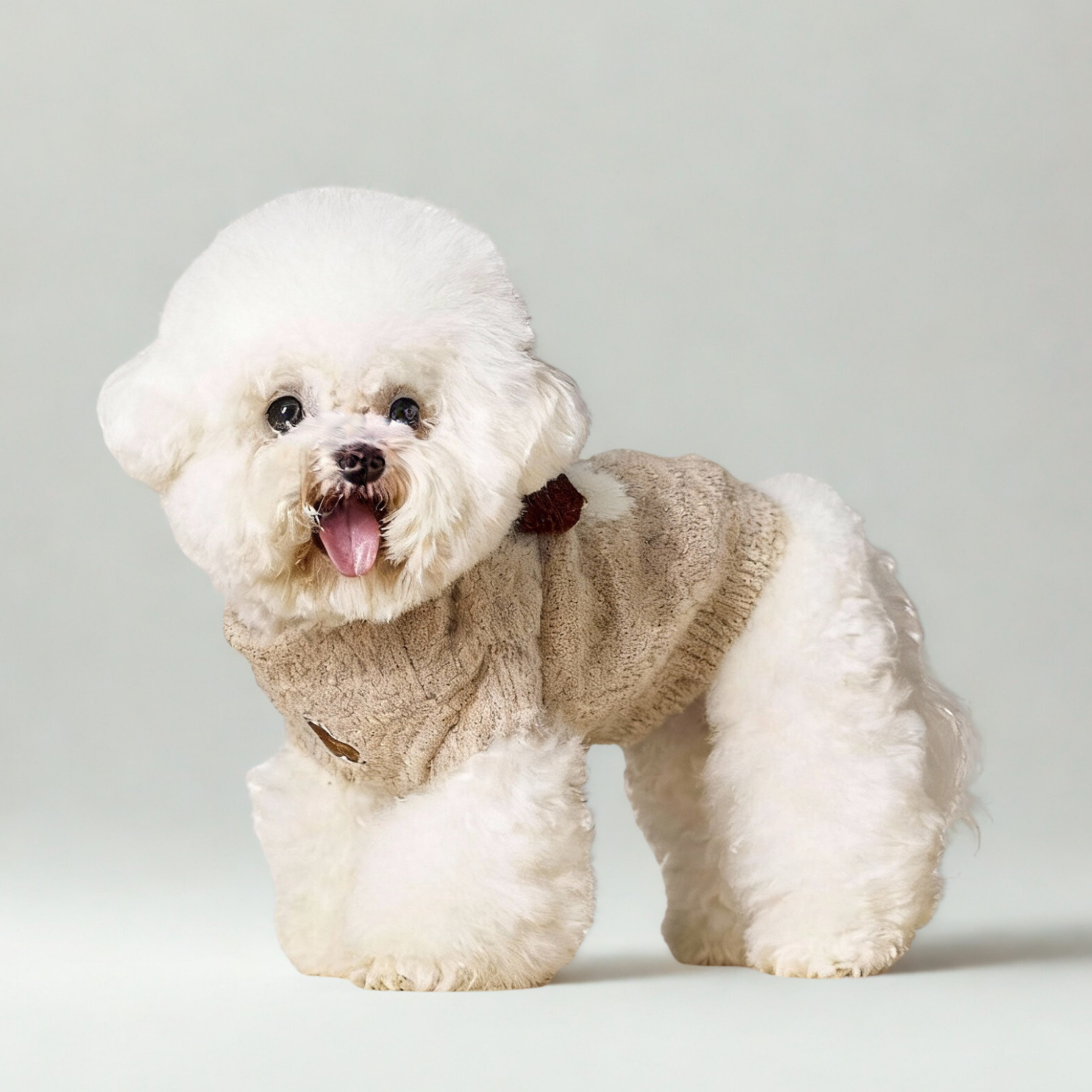 Maglioncino Gilet con Stampa Cagnolino Orecchie 3D