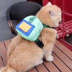 Set Pettorina + Guinzaglio per Cani e Gatti con Zainetto Impermeabile Multicolore