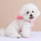 Set Pettorina + Guinzaglio con Grande Fiocco Imbottito Stile Dolce per Cani Gatti