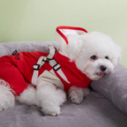 Impermeabile a Quattro Zampe per Cani con Cappuccio Rimovibile Giacca Outdoor Antivento