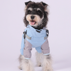 Impermeabile a Quattro Zampe per Cani con Cappuccio Rimovibile Giacca Outdoor Antivento