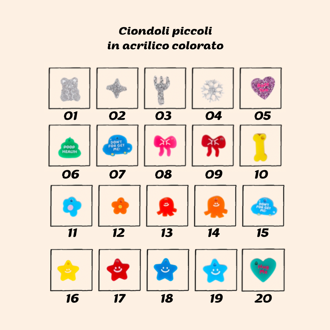 Ciondoli Piccoli in Acrilico - Collana Personalizzabile