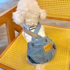 Salopette in Denim con Bretelle Incrociate Regolabili Fodera a Quadri Casual Versatile