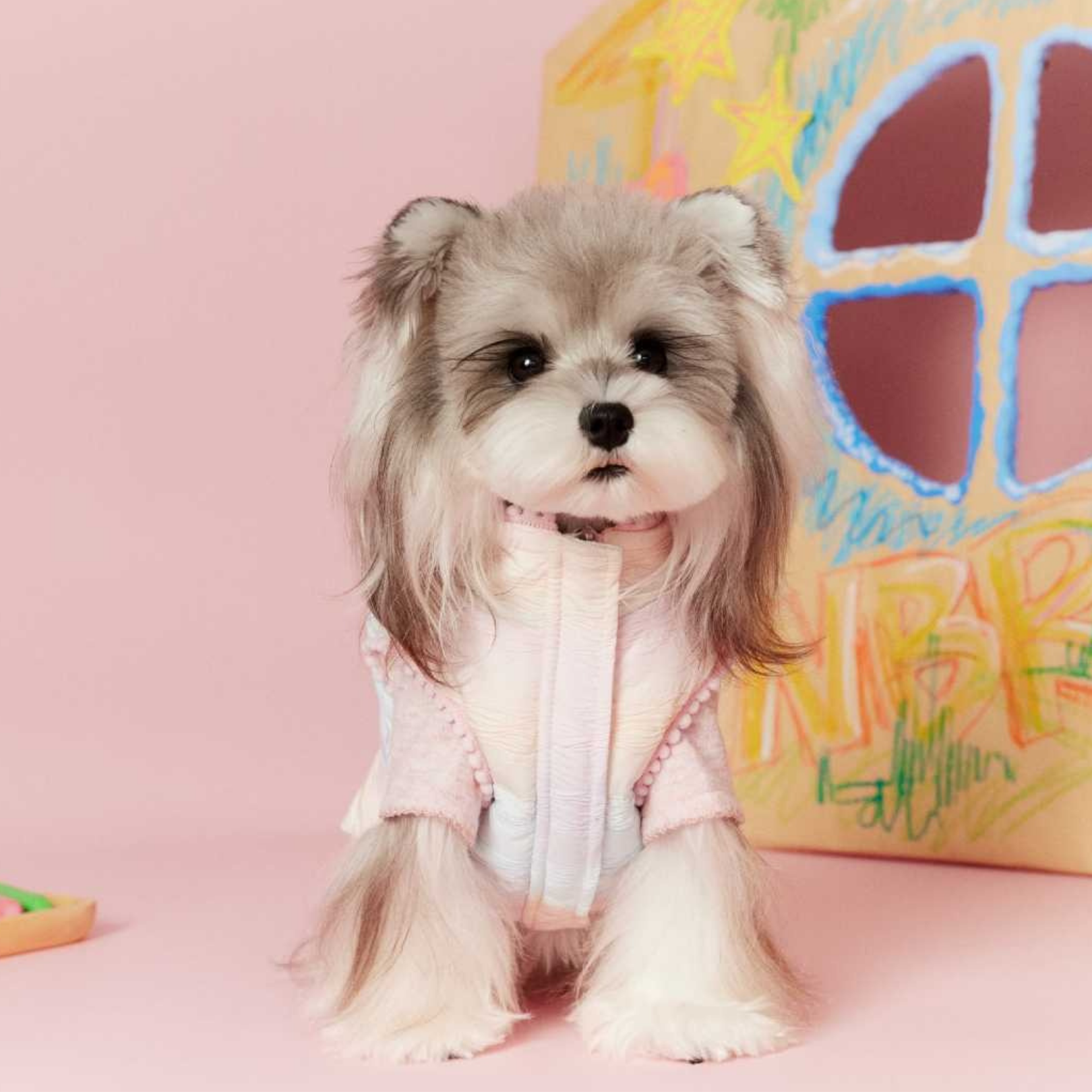 Gilet Imbottito Multicolore Arcobaleno Decorazioni Stella Cuore 90% Piumino d'Anatra