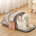 Zaino Trasportino per Cani e Gatti Borsa da Viaggio Espandibile a Tenda Traspirante Multifunzione
