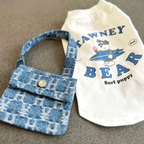 T-shirt a Due Zampe con Borsa a Tracolla Rimovibile Stile Urbano Chic