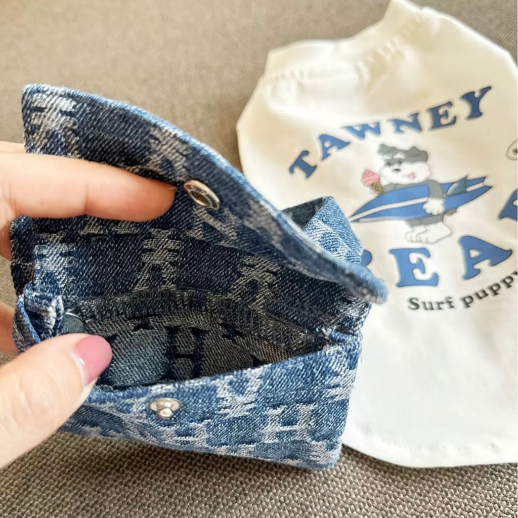 T-shirt a Due Zampe con Borsa a Tracolla Rimovibile Stile Urbano Chic
