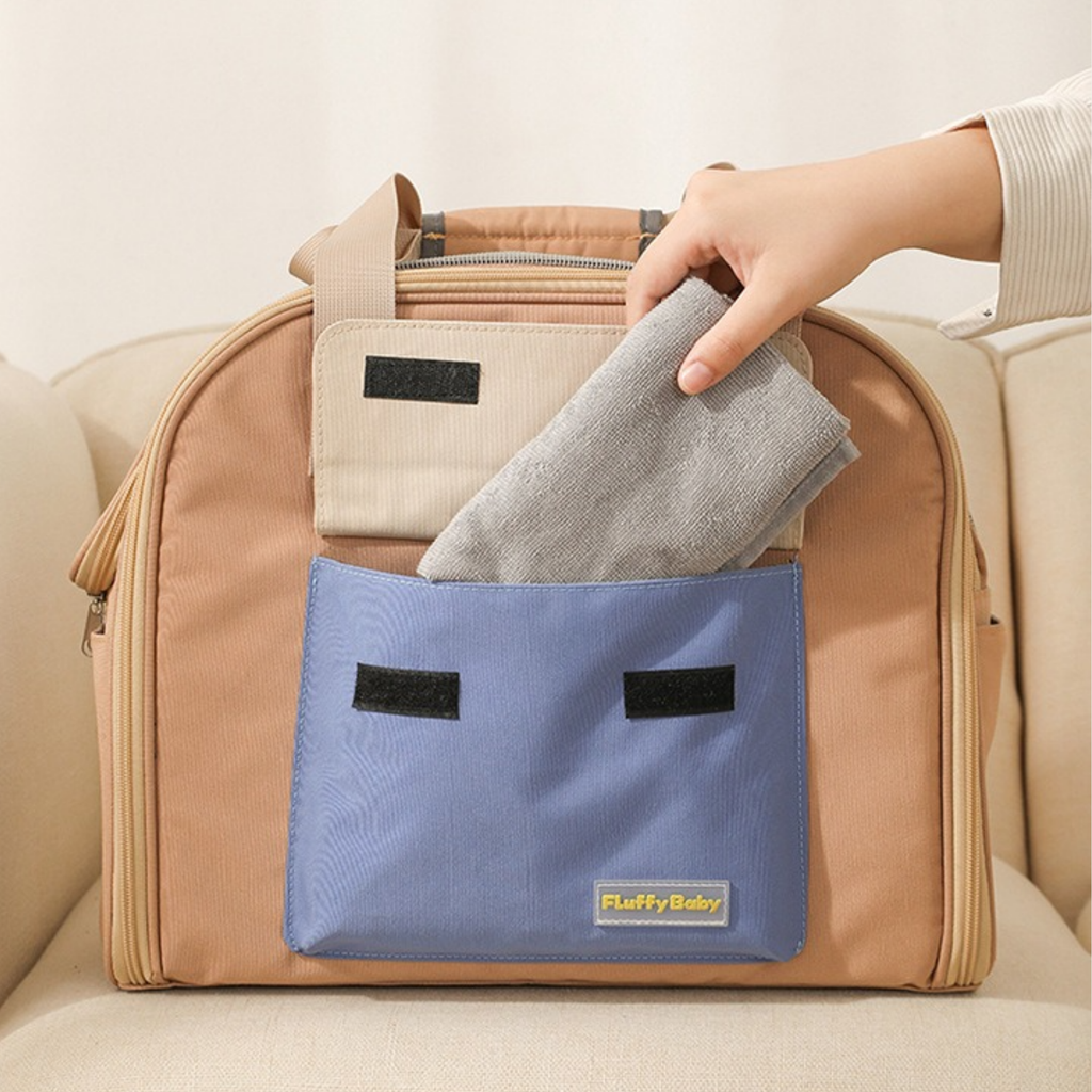 Zaino Trasportino per Cani e Gatti Borsa da Viaggio Espandibile a Tenda Traspirante Multifunzione