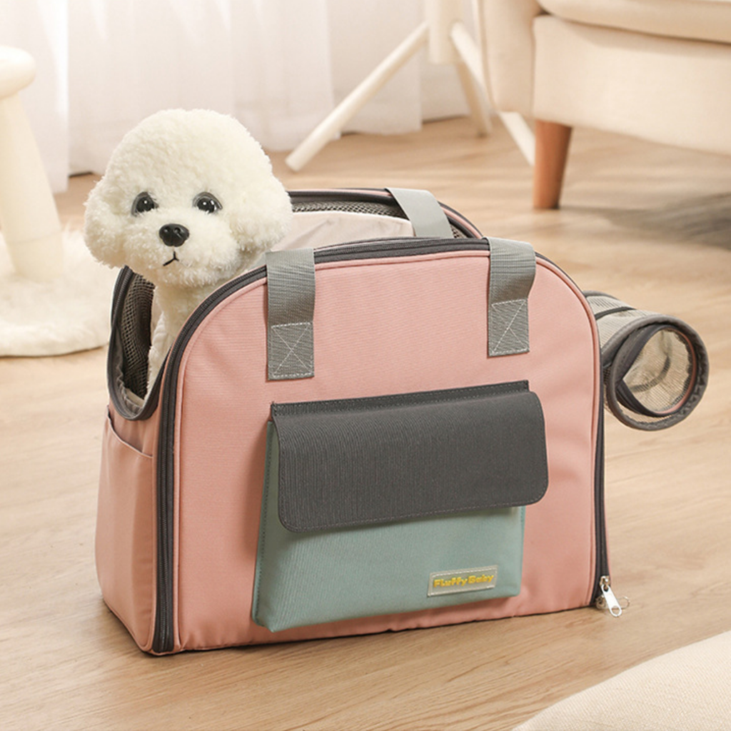 Zaino Trasportino per Cani e Gatti Borsa da Viaggio Espandibile a Tenda Traspirante Multifunzione