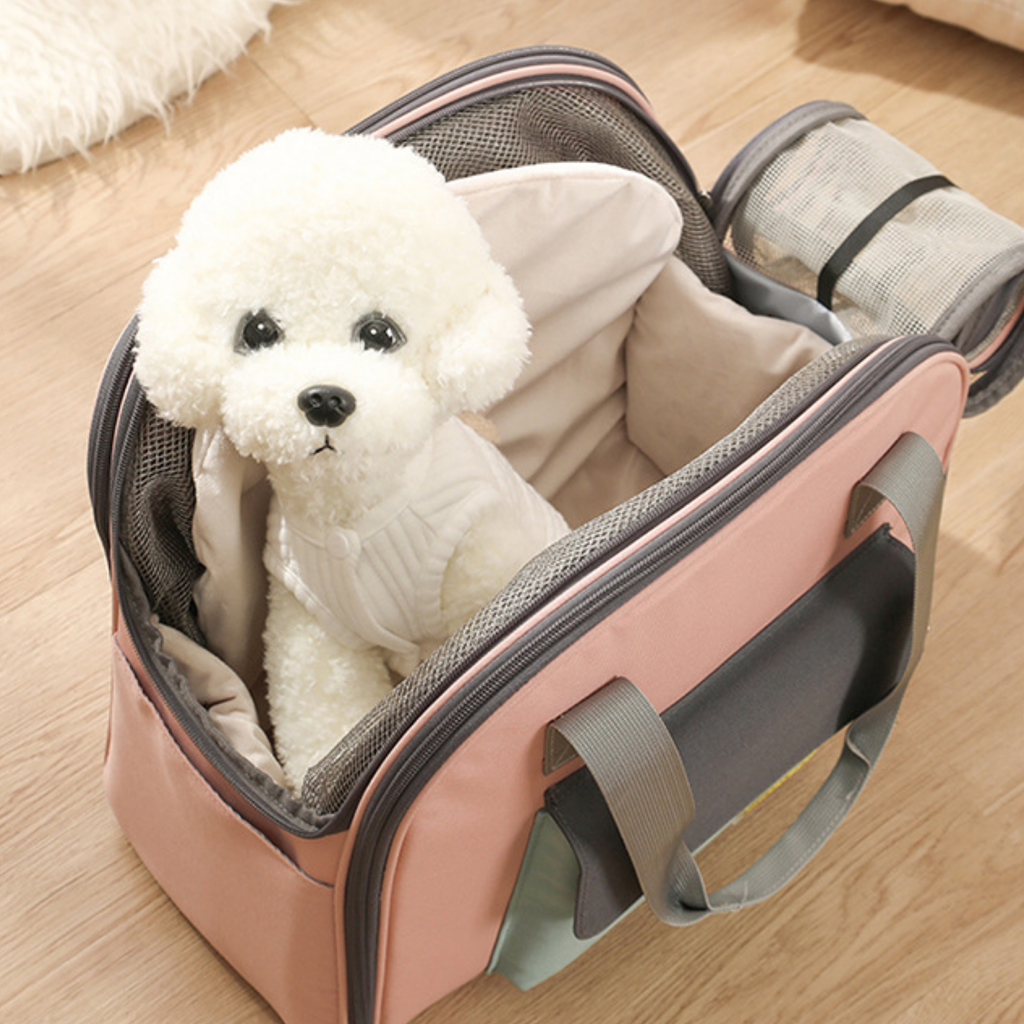 Zaino Trasportino per Cani e Gatti Borsa da Viaggio Espandibile a Tenda Traspirante Multifunzione