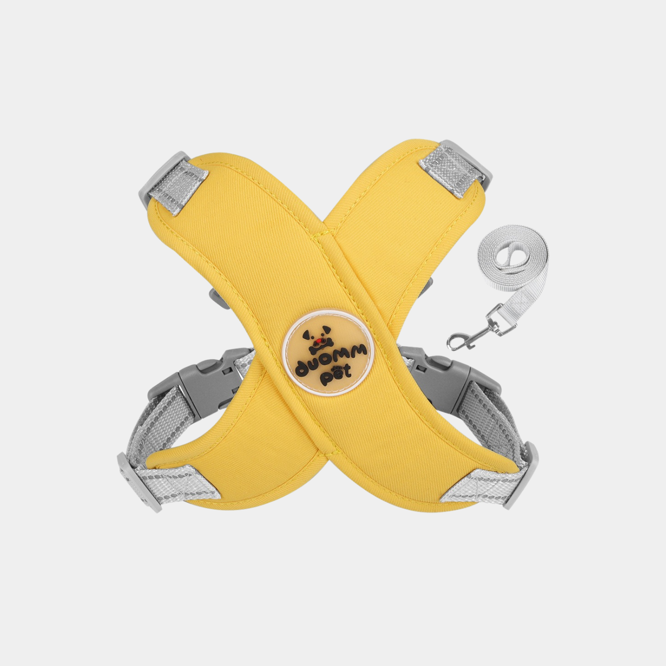 Set Pettorina + Guinzaglio in Tessuto Traspirante Design a X Protettivo con Strisce Riflettenti