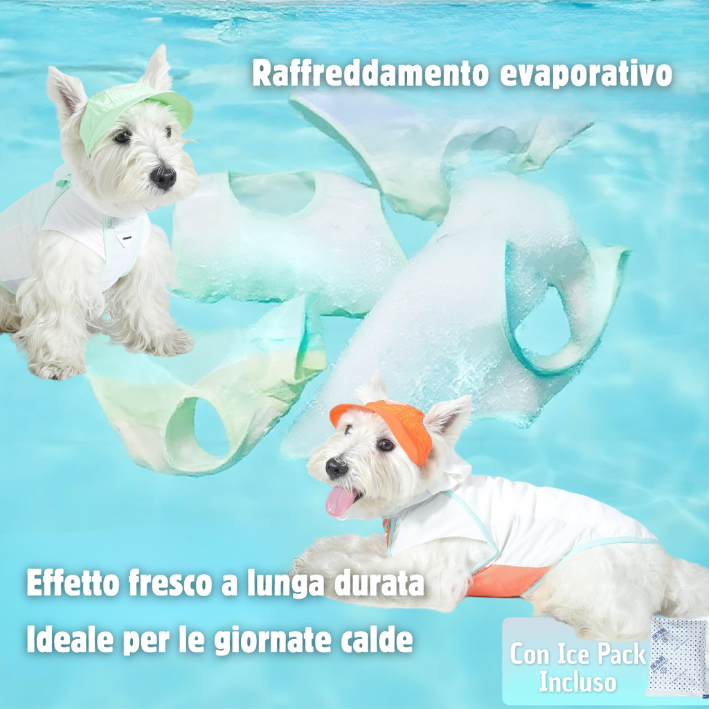 Gilet Estivo Rinfrescante e Anti-UV con Effetto Fresco a Lunga Durata