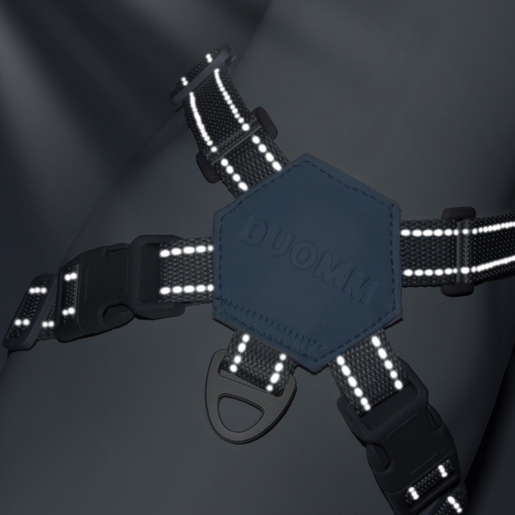 Set Pettorina + Guinzaglio in Tessuto Traspirante Design a X Protettivo con Strisce Riflettenti