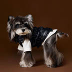 Gilet in Ecopelle Nera con Multitasche Funzionali Stile Cargo Streetwear