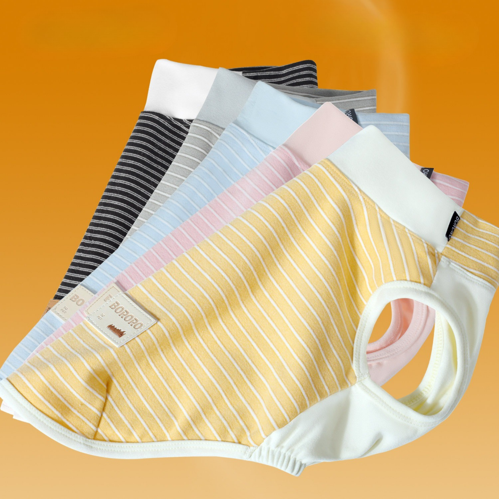Maglia Gilet Termico a Righe con Collo Mezzo Alto in Tessuto De-Rong Ultra Morbido