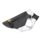 Maglia Gilet Termico a Righe con Collo Mezzo Alto in Tessuto De-Rong Ultra Morbido