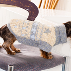 maglione invernale per cani grigio beige