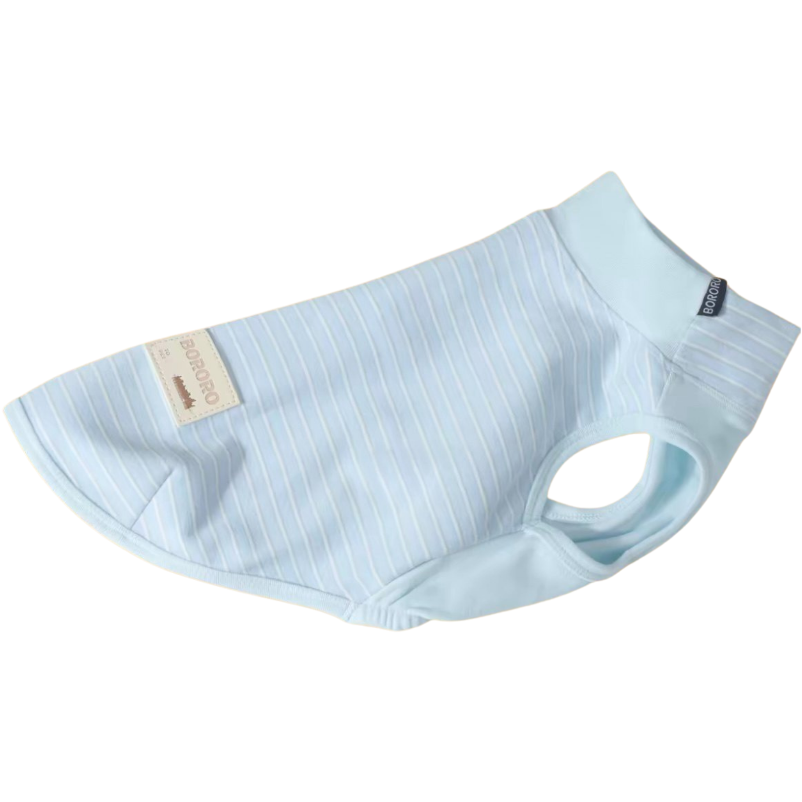 Maglia Gilet Termico a Righe con Collo Mezzo Alto in Tessuto De-Rong Ultra Morbido