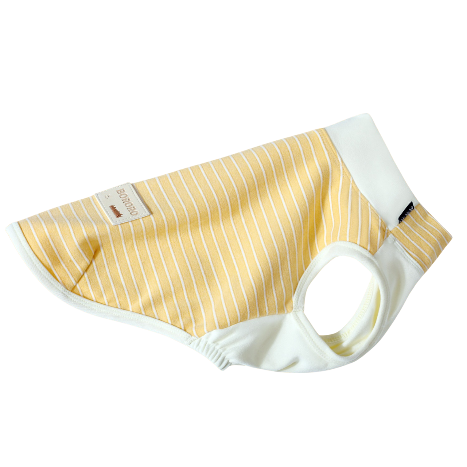 Maglia Gilet Termico a Righe con Collo Mezzo Alto in Tessuto De-Rong Ultra Morbido