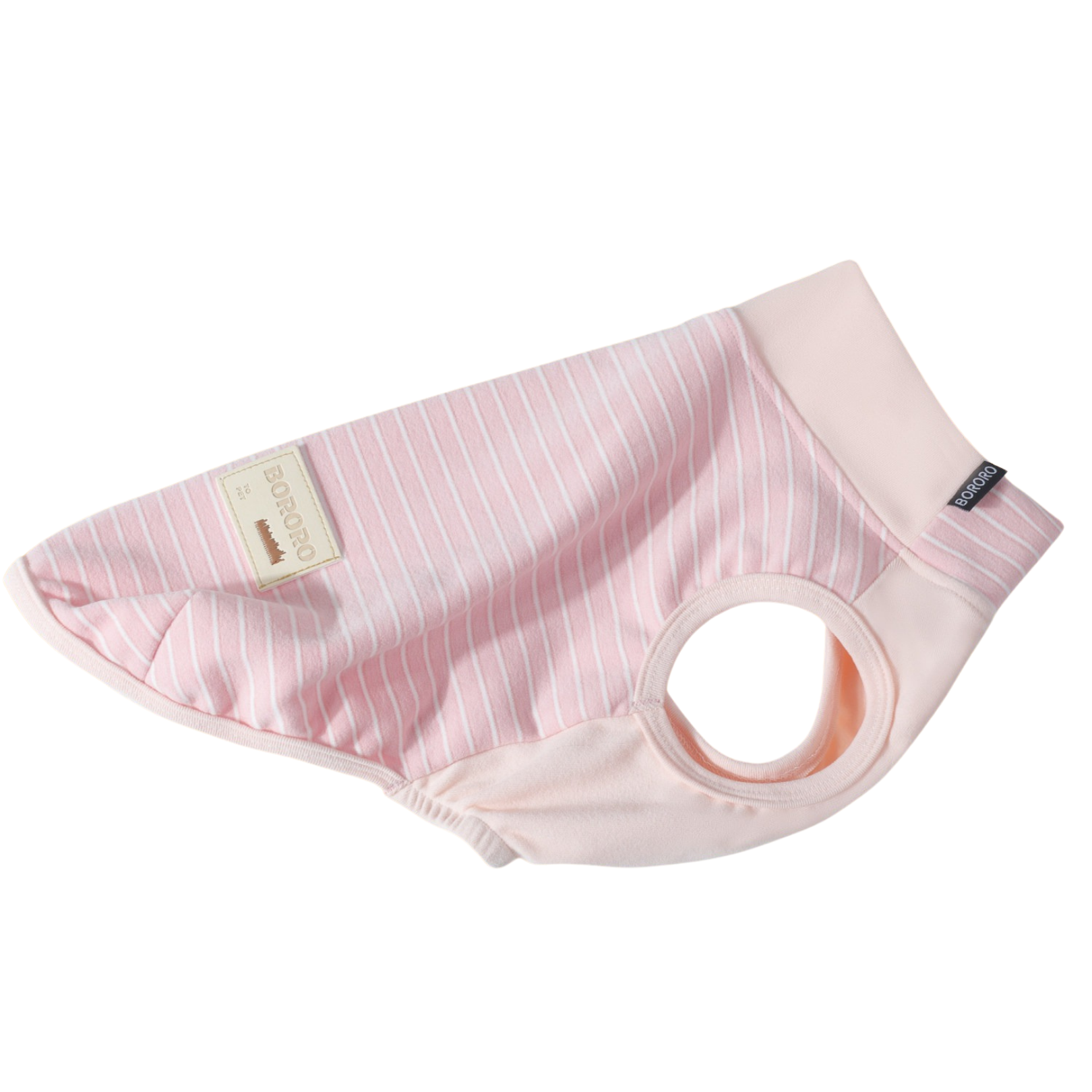 Maglia Gilet Termico a Righe con Collo Mezzo Alto in Tessuto De-Rong Ultra Morbido