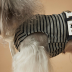 Vestito Top a Righe con Fiocco Gonna Plissé con Cintura Rimovibile Abito Elegante Casual