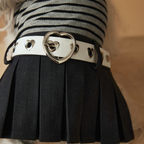 Vestito Top a Righe con Fiocco Gonna Plissé con Cintura Rimovibile Abito Elegante Casual