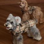 Mantellina in Tweed di Lana a Quadri Stile Vintage