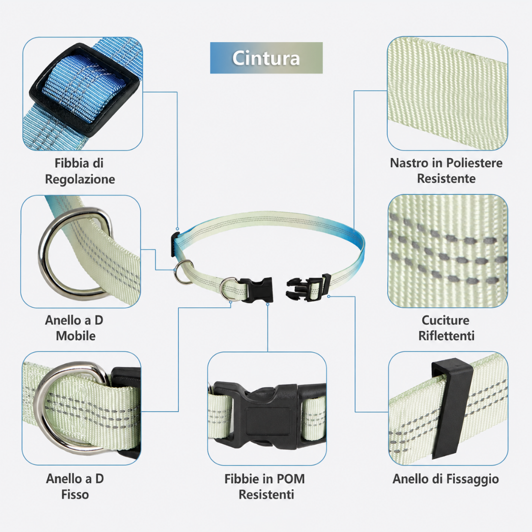 Guinzaglio Retrattile Hands Free con Marsupio per Corsa e Outdoor