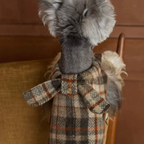 Mantellina in Tweed di Lana a Quadri Stile Vintage