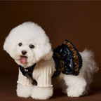 Gonna Salopette in Ecopelle Design a Strati Leopardo/Nero Chic Moderno