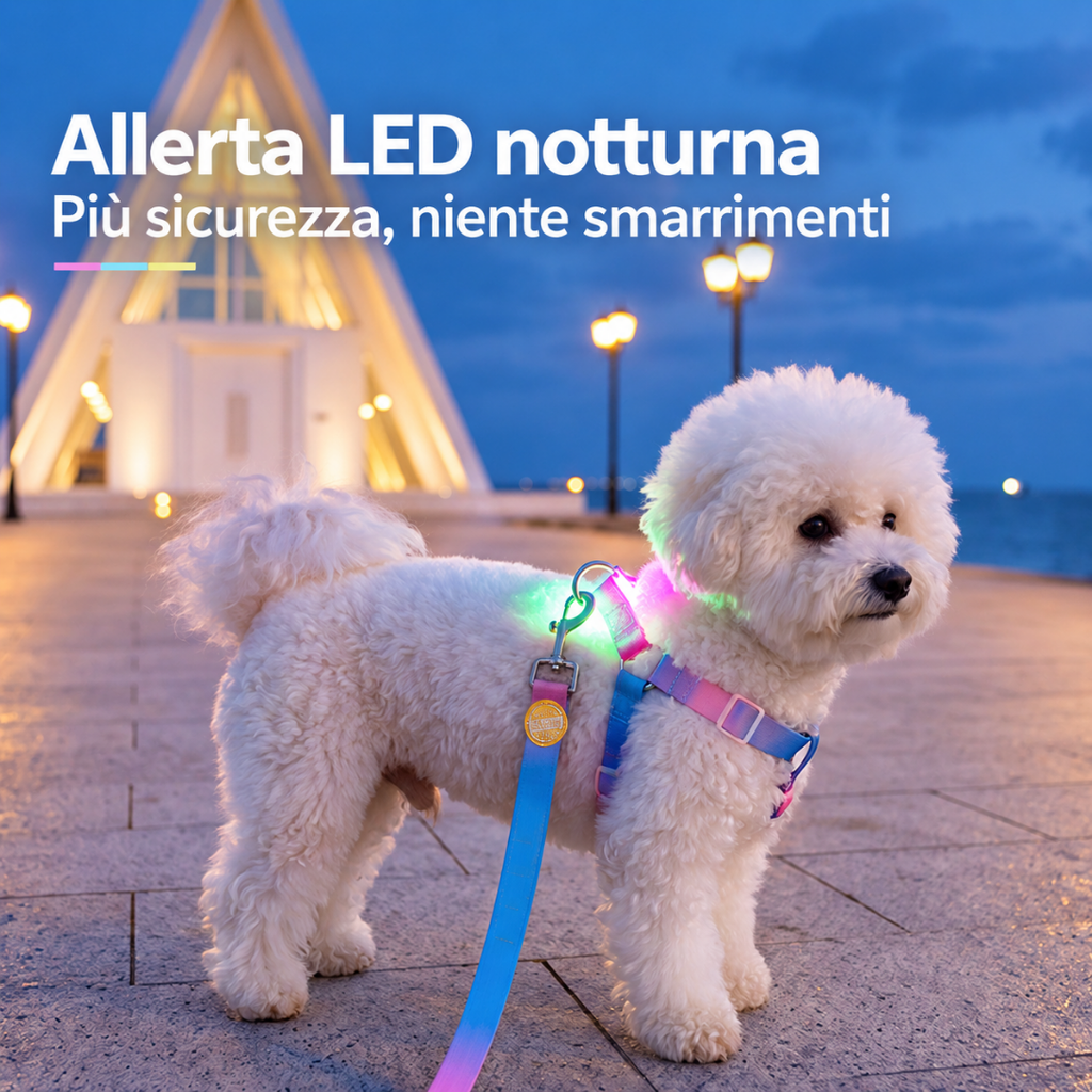 pettorina con luce led notturna