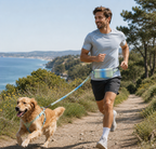 Guinzaglio Retrattile Hands Free con Marsupio per Corsa e Outdoor