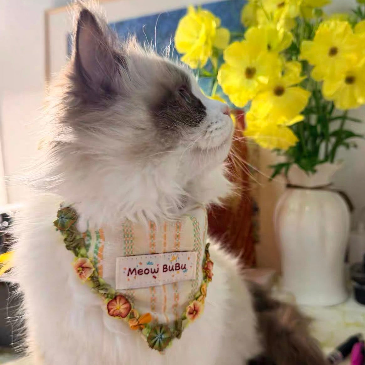 Meow BuBu Handmade Bandana - Collezione Aroma di Limone
