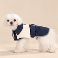 Impermeabile Antivento con Cappuccio Rimovibile Stile Trench Elegante - Blu Profondo