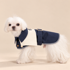 Impermeabile Antivento con Cappuccio Rimovibile Stile Trench Elegante - Blu Profondo