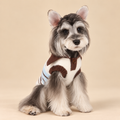 Maglioncino Gilet Polo a Righe con Colletto Colori Blu Bianco Marrone