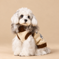 Maglioncino per cani collo risvolto colore marrone